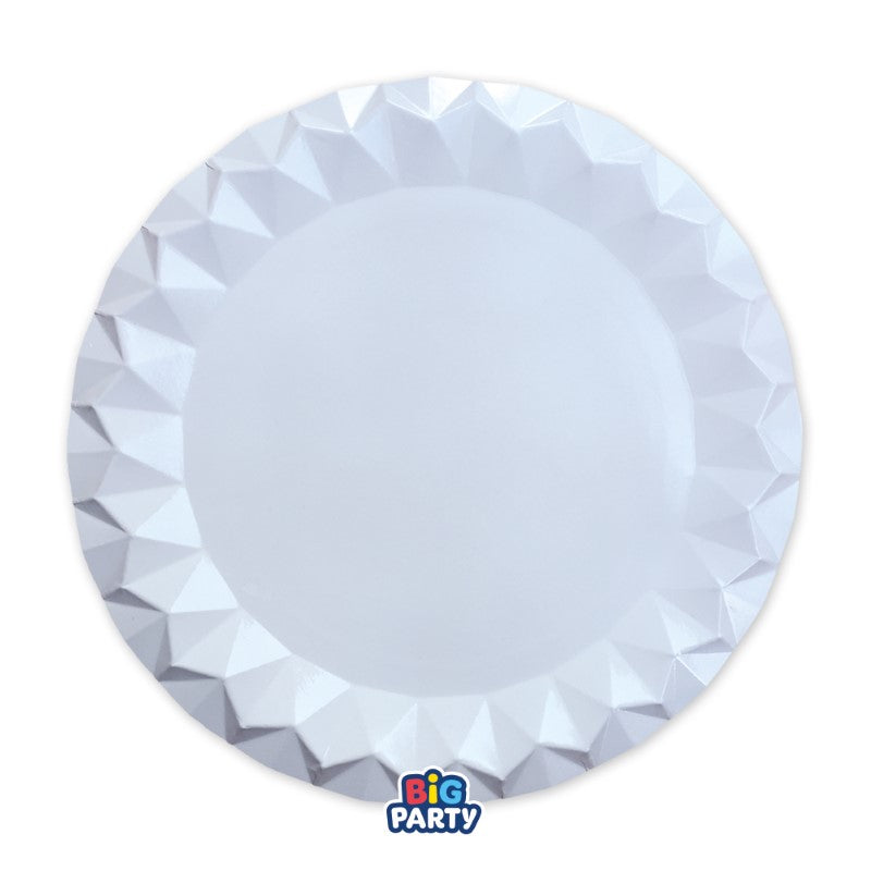 Big Party 6 White Diamant Charger Plates cm.32