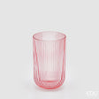 edg enzo de gasperi edg enzo de gasperi bicchiere righe tumbler h 12 cm d 8 cm 4 pz pink ean 8059824513175