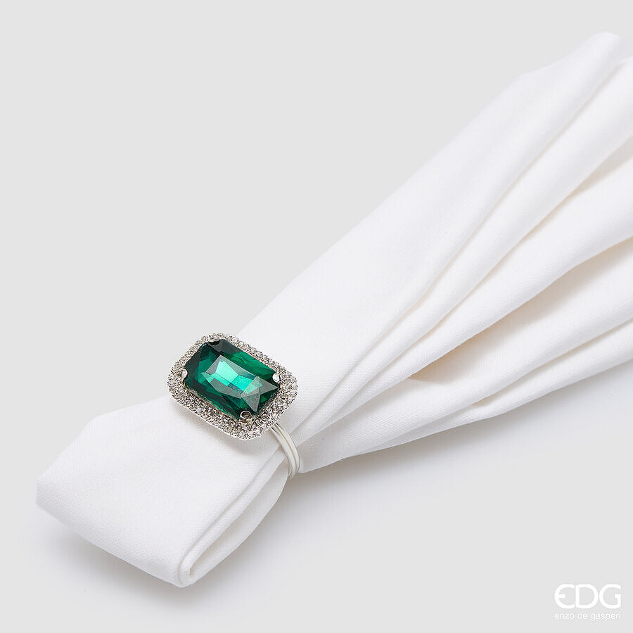 EDG Enzo De Gasperi Portatovagliolo Natalizio Smeraldo Verde H4 Ø4 cm – Decorazione Tavola di Natale