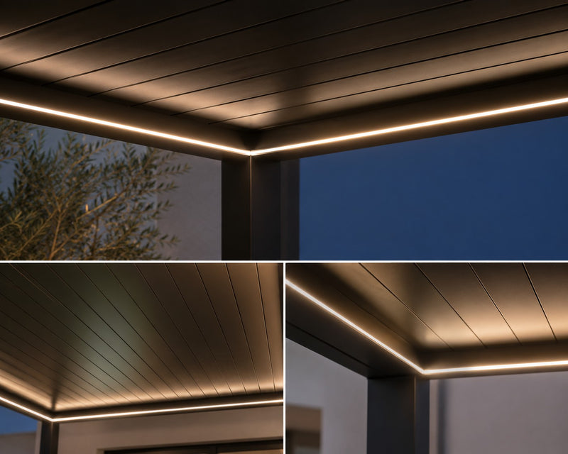 Arcolaio 8x8 mm Silicone LED Lights for 4x4 m Bioclimatic Pergola Dimmer