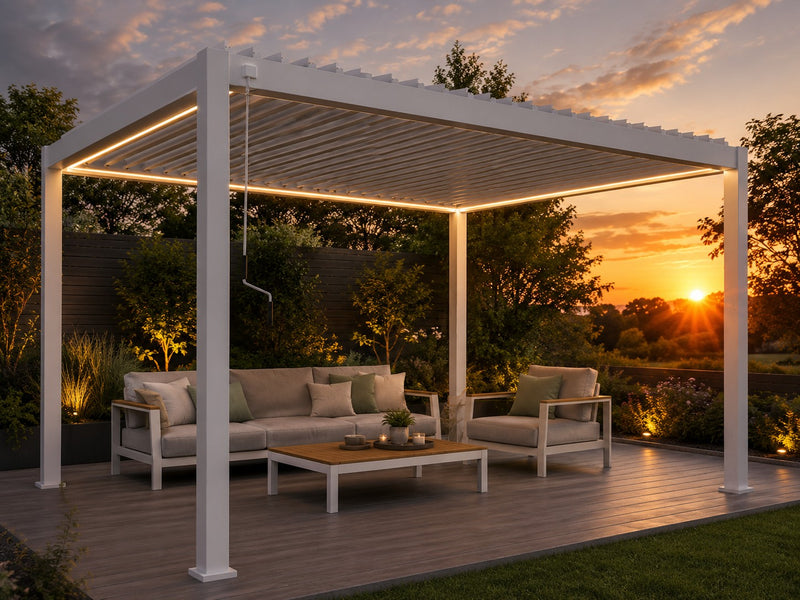 Arcolaio 8x8 mm Silicone LED Lights for 4x4 m Bioclimatic Pergola Dimmer
