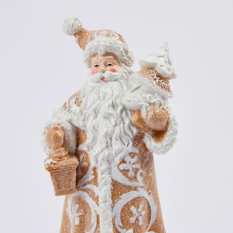 EDG Enzo De Gasperi Santa Claus Decoration H 21 Cm W 10 Cm W 9 Cm Hazelnut