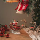 EDG Enzo De Gasperi Santa Claus with Sleigh Decoration H 39 Cm L 57 Cm L 17 Multicolor