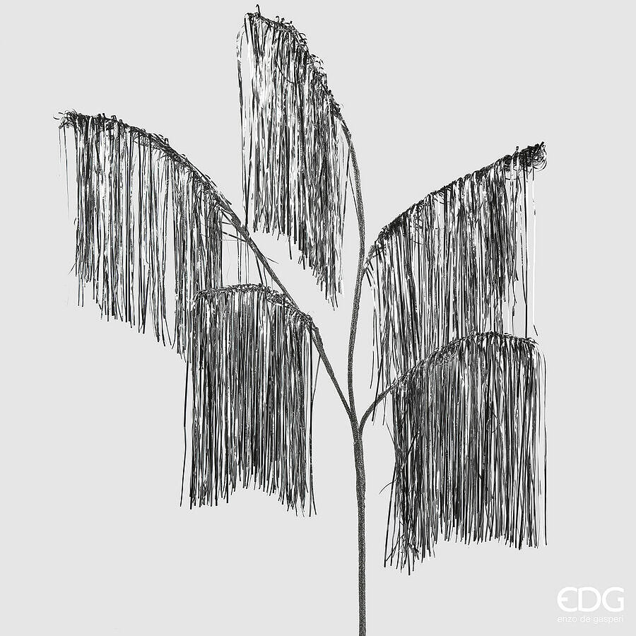 EDG Enzo De Gasperi Christmas Decoration Fringes Branch 5 Branches H 125 Cm Silver
