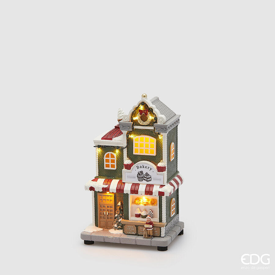 EDG Enzo De Gasperi Christmas Decoration Boutique H 24 Cm W 14.5 Cm W 11 Cm Music Led Green Red