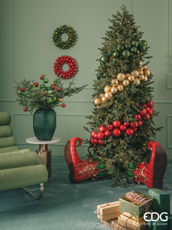 EDG Enzo De Gasperi Christmas Decoration PalleMix Branch X 12 H 53 Cm Green Red