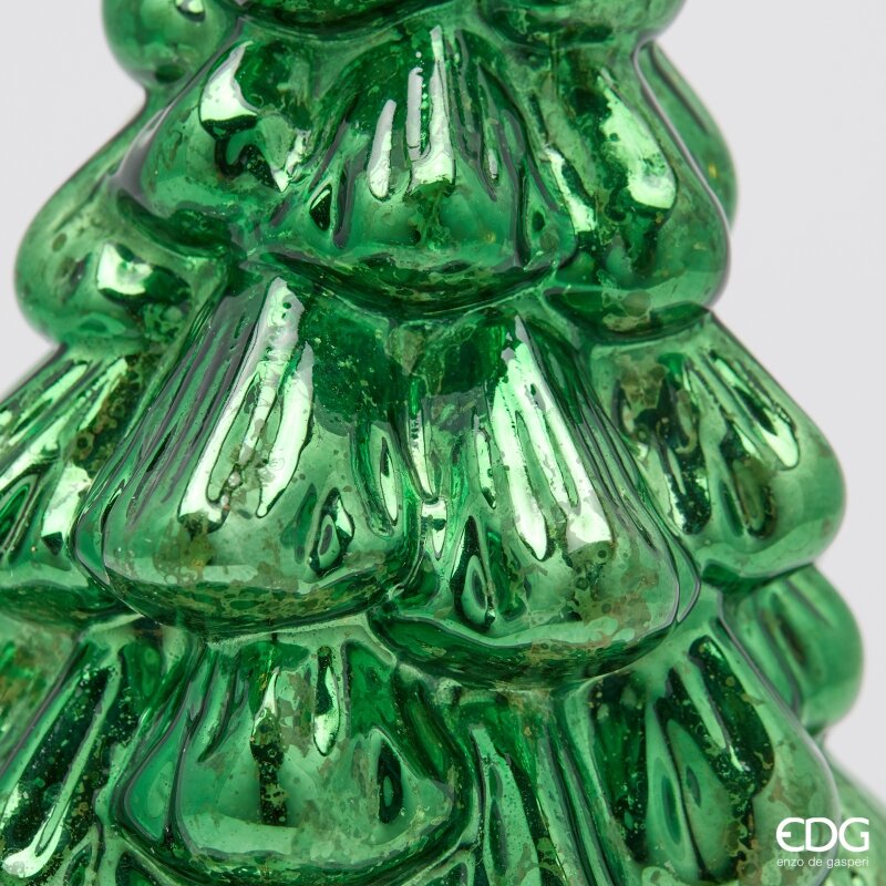EDG Enzo De Gasperi Pino Twist Regalo LED H30x12,5x12,5 cm Verde Rosso con Movimento – Decorazione di Natale