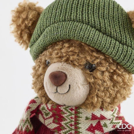 EDG Enzo De Gasperi Mountain Bear Christmas Assorted H52 cm Green Red – Christmas Decoration