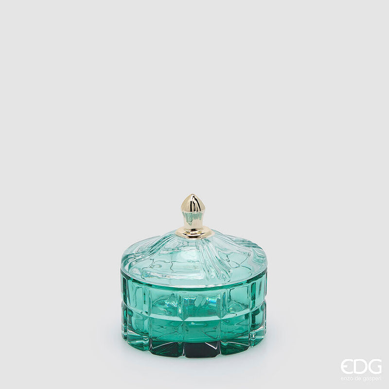EDG Enzo De Gasperi Round Decorative Container Green H10.5 Ø10.5 cm – Christmas Decoration