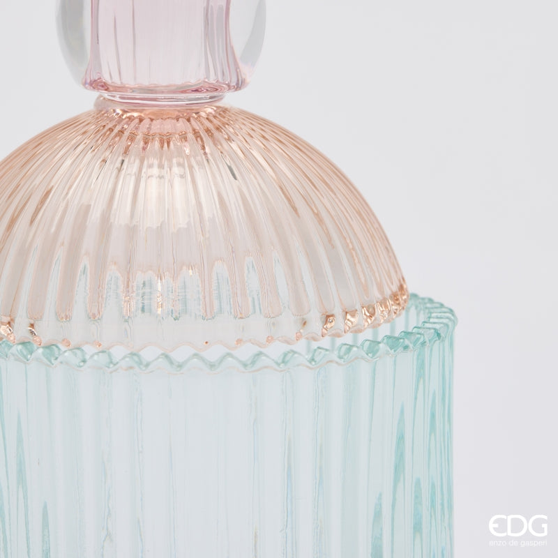 EDG Enzo De Gasperi Striped Decorative Container Pink Mix H18,5 Ø10,5 cm – Christmas Decoration