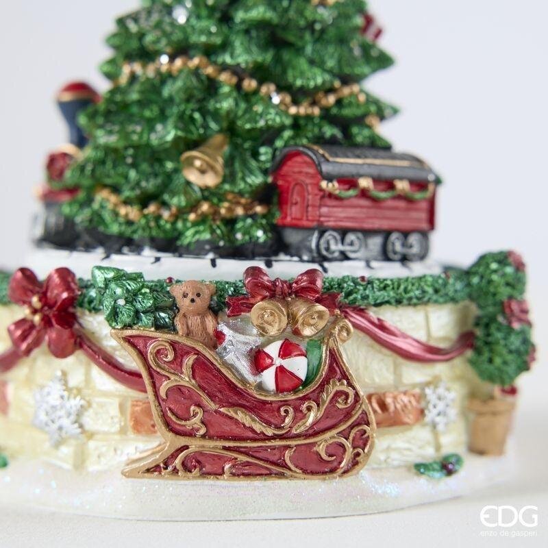 EDG Enzo De Gasperi Musical Train Pine H16 Christmas Green Red