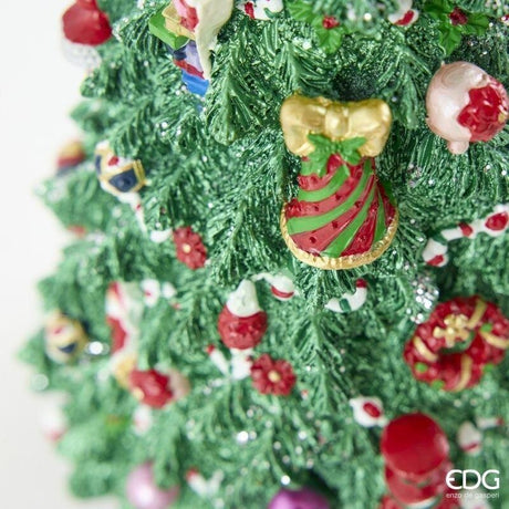 EDG Enzo De Gasperi Christmas Music Box Pine H31.5 Ø18 cm Green – Christmas Decoration