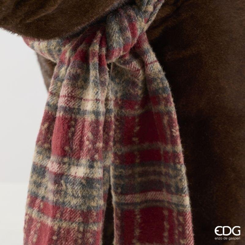 EDG Enzo De Gasperi Orso Natalizio H99x60x37 cm Marrone – Decorazione di Natale
