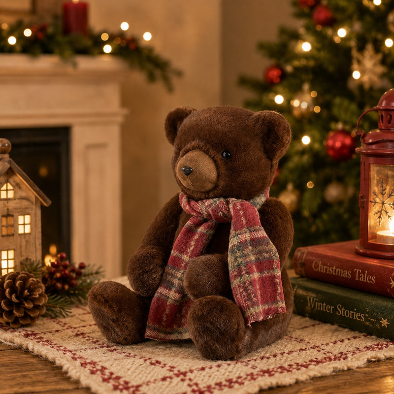 EDG Enzo De Gasperi Orsetto Natalizio H36x31x27 cm Marrone – Decorazione di Natale