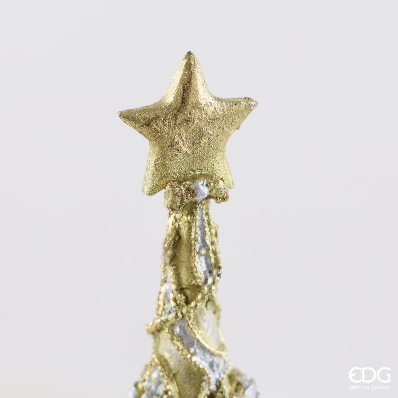 EDG Enzo De Gasperi Decoglitter Pine Silver Gold H36 Ø11 cm – Christmas Decoration