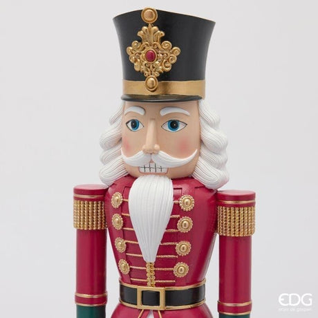 EDG Enzo De Gasperi Christmas Soldier H61 Ø14 cm White Red – Christmas Decoration