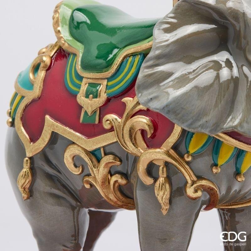 EDG Enzo De Gasperi Elefante Giostra Natalizio H44x35x17 cm Grigio – Decorazione di Natale