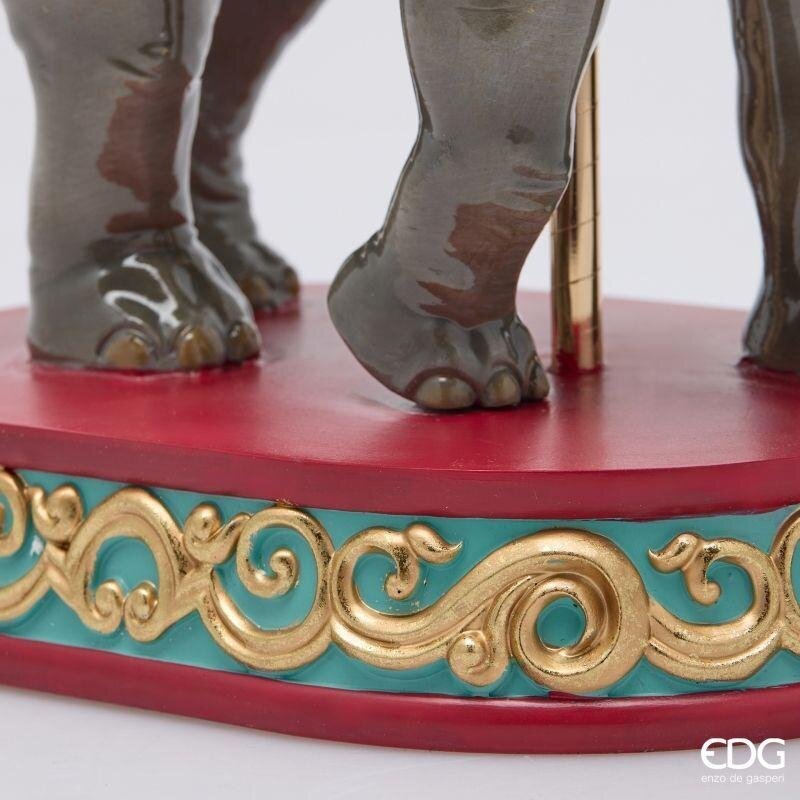 EDG Enzo De Gasperi Elefante Giostra Natalizio H44x35x17 cm Grigio – Decorazione di Natale