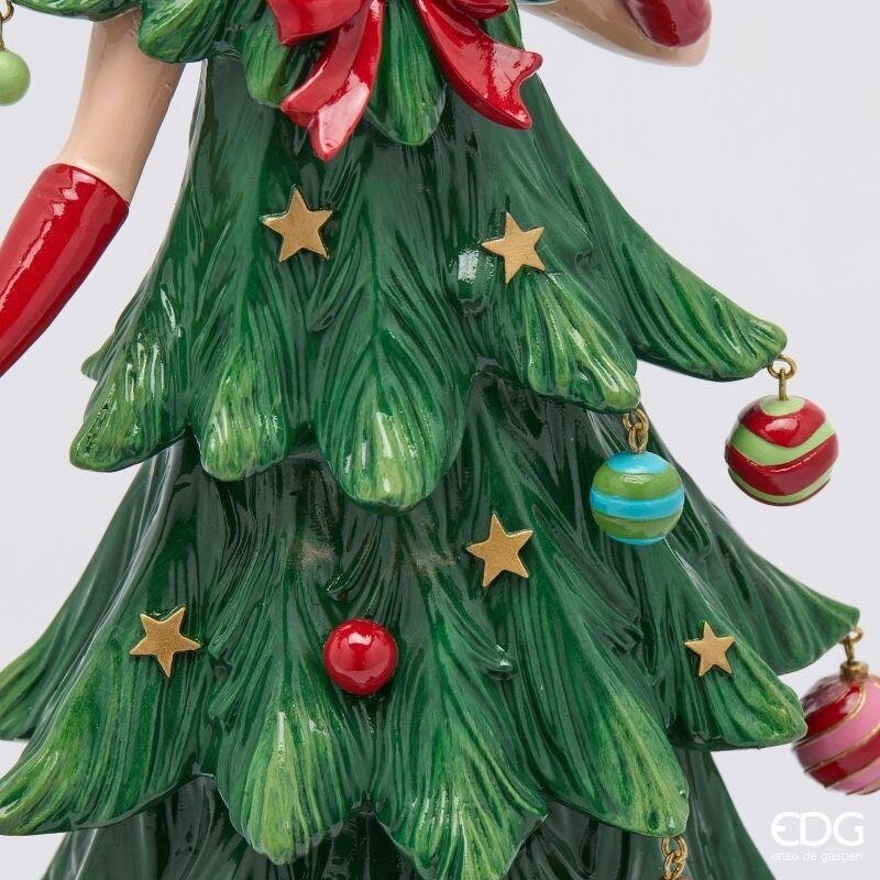 EDG Enzo De Gasperi Lady Pino Natalizia H41 cm Verde Mix – Decorazione di Natale