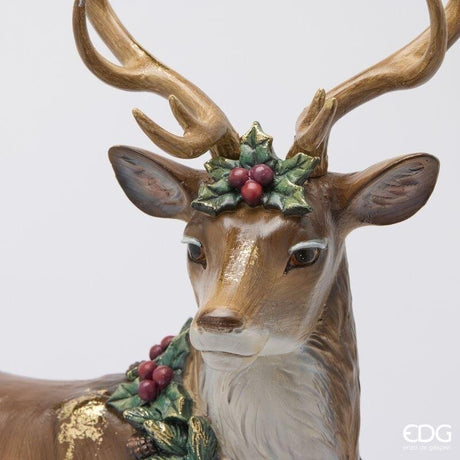 EDG Enzo De Gasperi Christmas Reindeer H56x44x19 cm Hazelnut – Christmas Decoration
