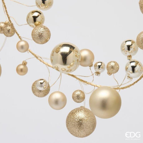 EDG Enzo De Gasperi Pallemix Champagne Garland 180cm | Christmas Decorations