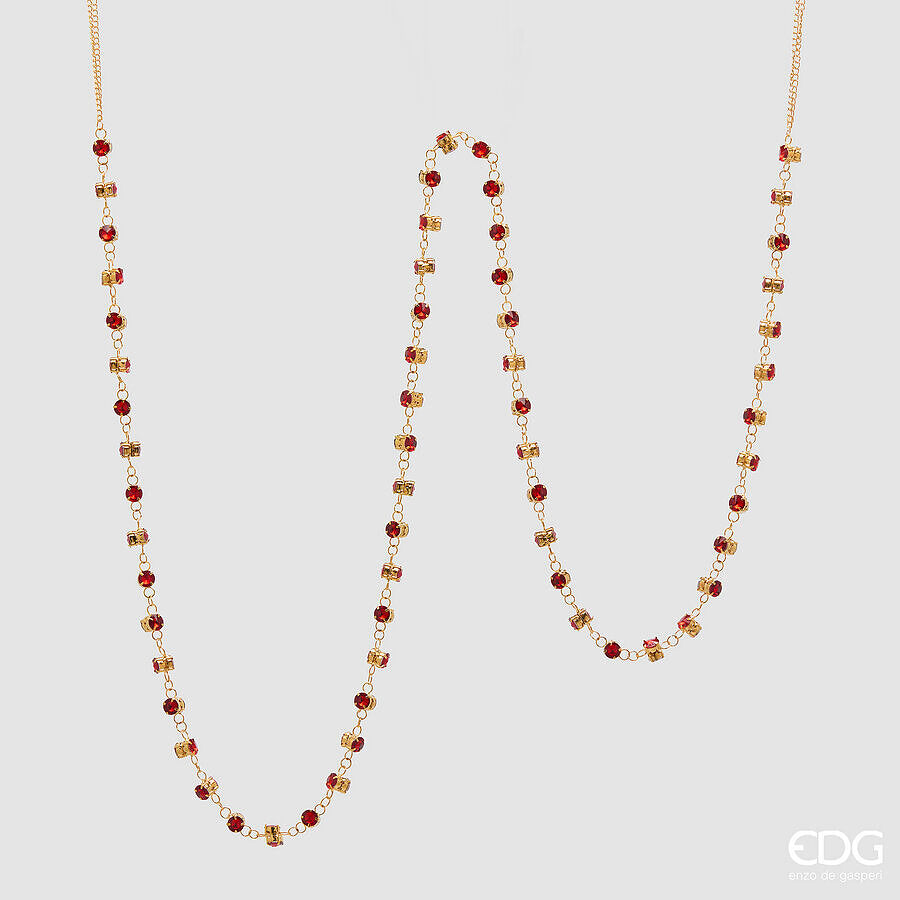 EDG Enzo De Gasperi Festone Gemme Rosso L160 cm – Decorazione di Natale