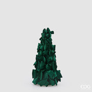 EDG Enzo De Gasperi Cono Natalizio con Fiocchi H33 Ø19 cm Verde – Decorazione di Natale