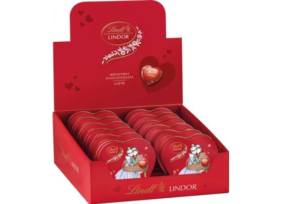 Lindt Lindor Heart Cans 55 Gr 1 Pc