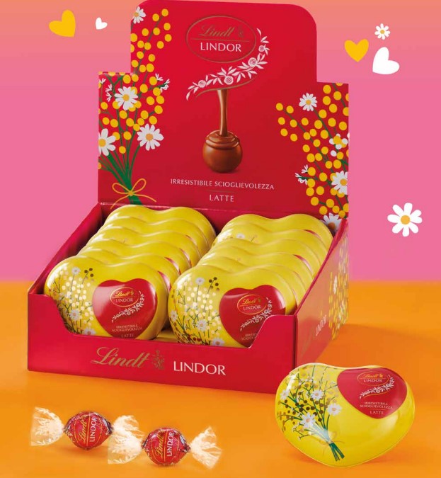 Lindt Lattine Cuore Festa della Donna Cioccolato al Latte 75 Gr 1 Pz