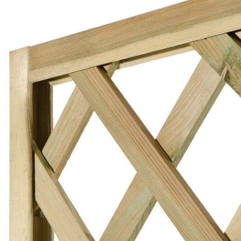L'Arcolaio Rectangular Garden Wooden Trellis 100x200cm Impregnated Wood