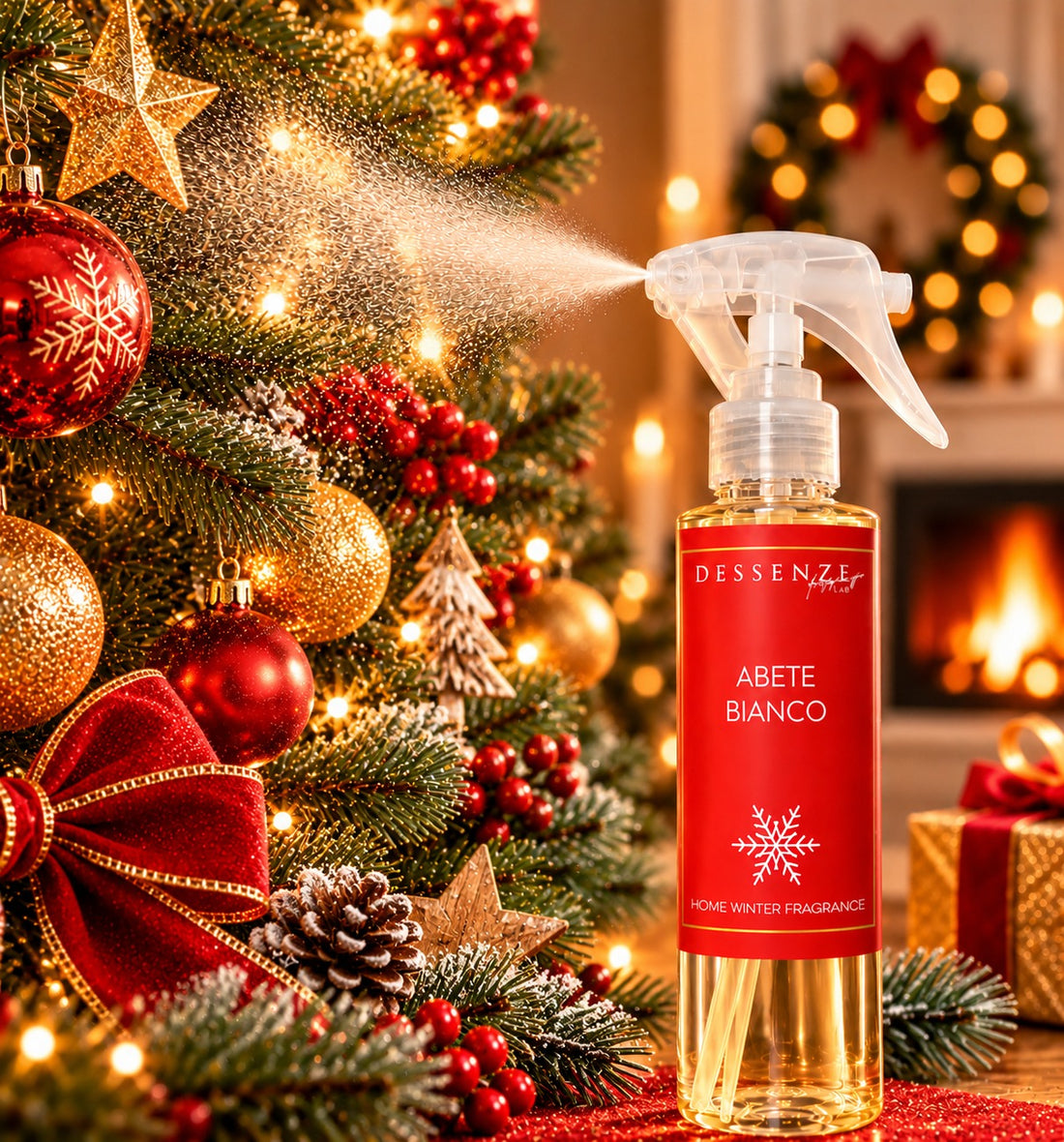 DESSENZE Christmas Tree Fragrance Christmas Spray White Fir 100 ml – Scented Christmas Spray