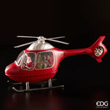 Christmas Decoration Helicopter H 23 Cm W 47 Cm W 10.5 Cm Music Moving Led Red