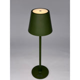 L'Arcolaio Rechargeable Touch LED Lamp H 38 Cm 10 x 10 Cm IP54 Round Pro Olive