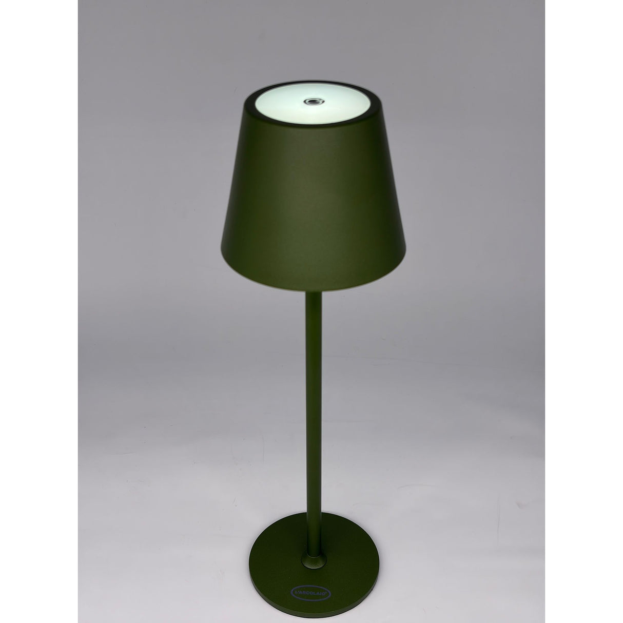 L'Arcolaio Rechargeable Touch LED Lamp H 38 Cm 10 x 10 Cm IP54 Round Pro Olive