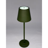 L'Arcolaio Rechargeable Touch LED Lamp H 38 Cm 10 x 10 Cm IP54 Round Pro Olive