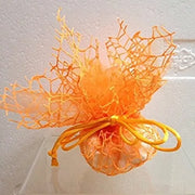 Confetti Bags Bomboniere Veil Round Net with Orange Tulle - 25 PCS OFFER