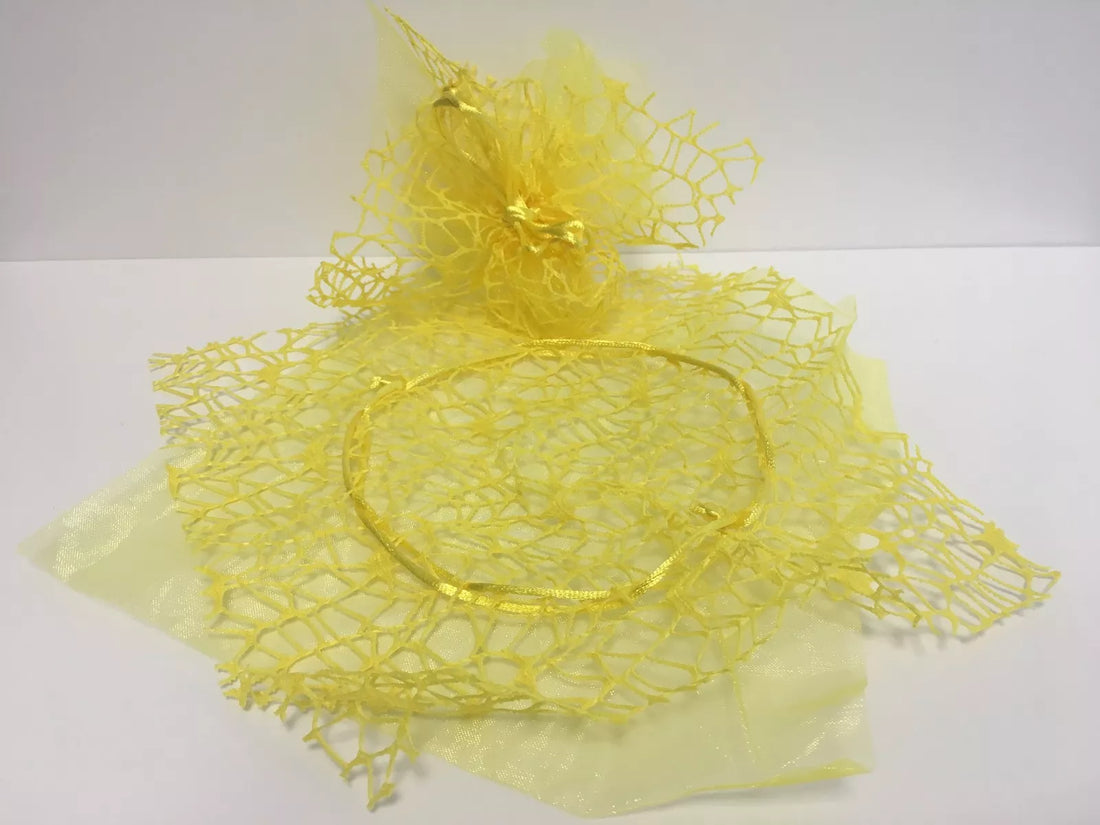 star import italy sacchetti portaconfetti bomboniere velo rete tondo con tulle giallo 25 pz ean 8051040928139