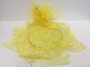 Confetti Bags Bomboniere Veil Round Net with Yellow Tulle - 25 PCS OFFER