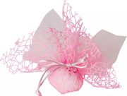Confetti Bags Bomboniere Veil Round Net with Pink Tulle - 25 PCS OFFER