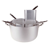 AGNELLI Casserole D 36 cm with 4 Segmented Colanders – Multifunction Pot for Pasta and Vegetables