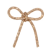 Piovaccari Christmas Bow Bows with Diamonds Rose Gold 6.5xH7 cm – Decorative Bow with Diamonds for Christmas Trees, Decorations and Gift Wrapping