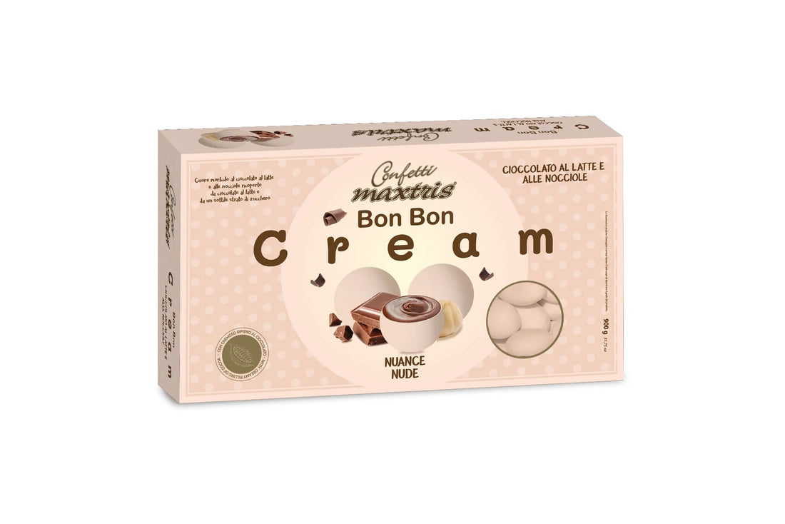 maxtris maxtris confetti bon bon cream gianduia nuance nude 900 gr ean 8022470873597