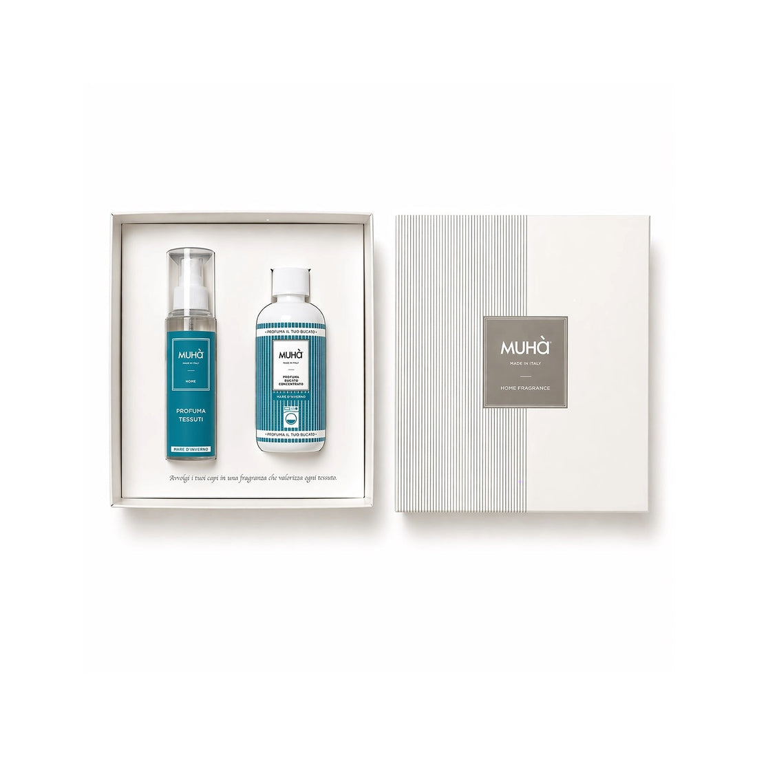 Muhà Set Regalo Profumatore Bucato Mare d’Inverno 200 ml + Spray 125 ml – Idea Regalo