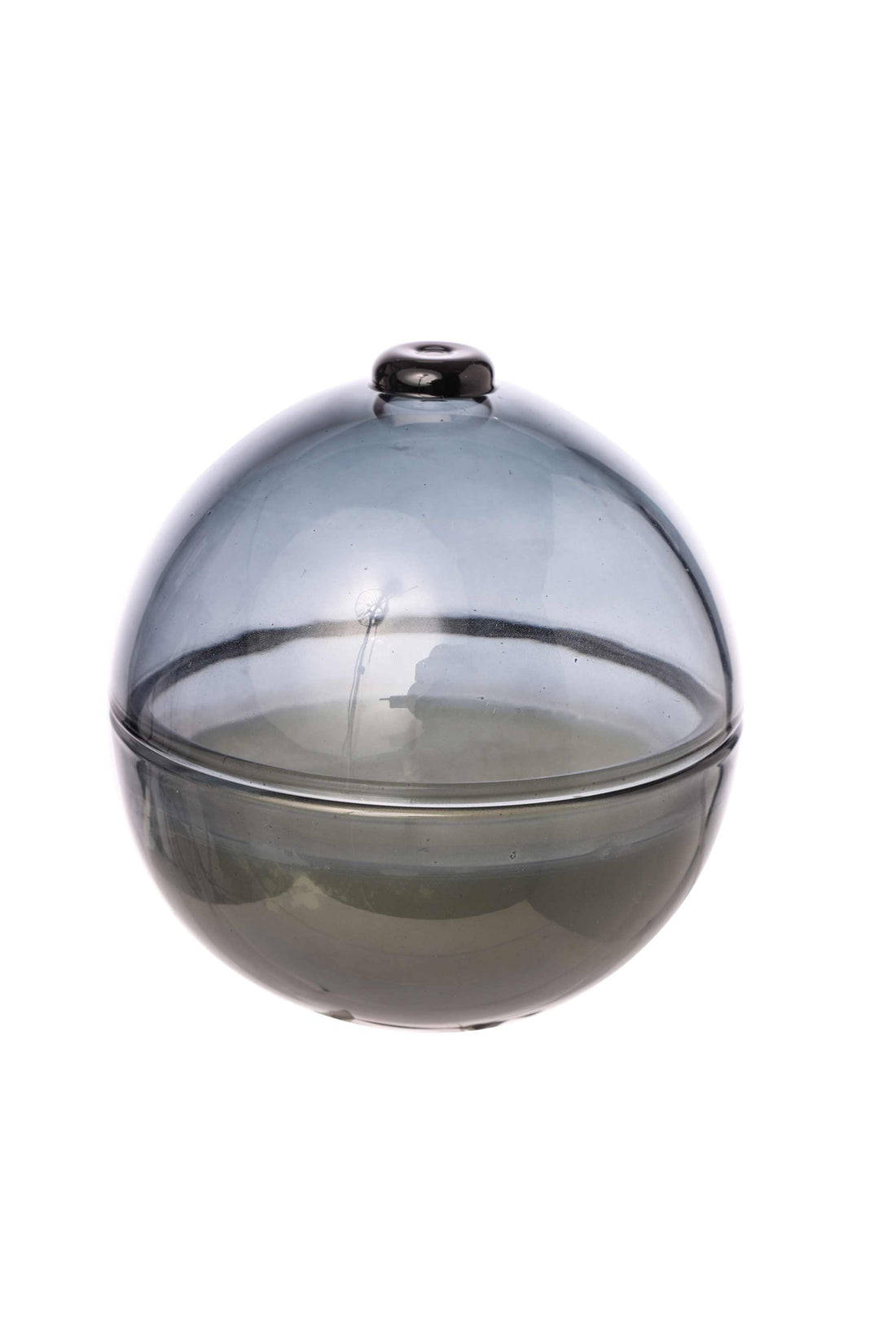 ARPIMEX Christmas Candle Holders, 7 cm Diameter x 7 cm Height, Grey Glass