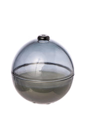 ARPIMEX Christmas Candle Holders, 7 cm Diameter x 7 cm Height, Grey Glass
