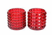 ARPIMEX Glass Jar D 9.5 Cm H 8.5 Cm Mix 2 Pcs Red 