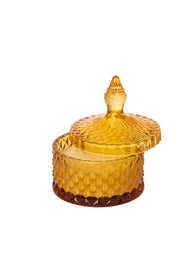 ARPIMEX Glass Jar with Wax D 10.5 cm H 13 cm Brown Wedding Favor