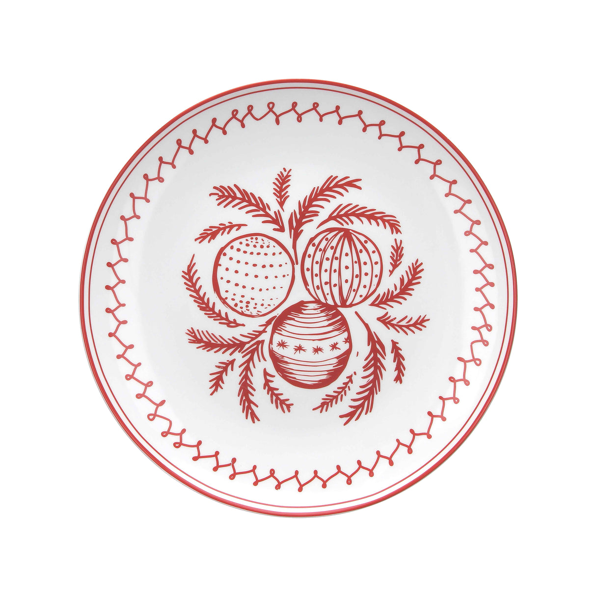 tognana tognana piatto panettone natale ball christmas red xmas d 31 cm ean 8056444439052