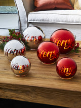 tognana tognana sfera natale con led d 12 cm christmas mirror red vetro rosso ean 8056444359251