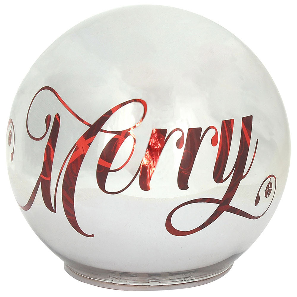 tognana tognana sfera natale con led d 12 cm christmas mirror silver vetro rosso ean 8056444359268